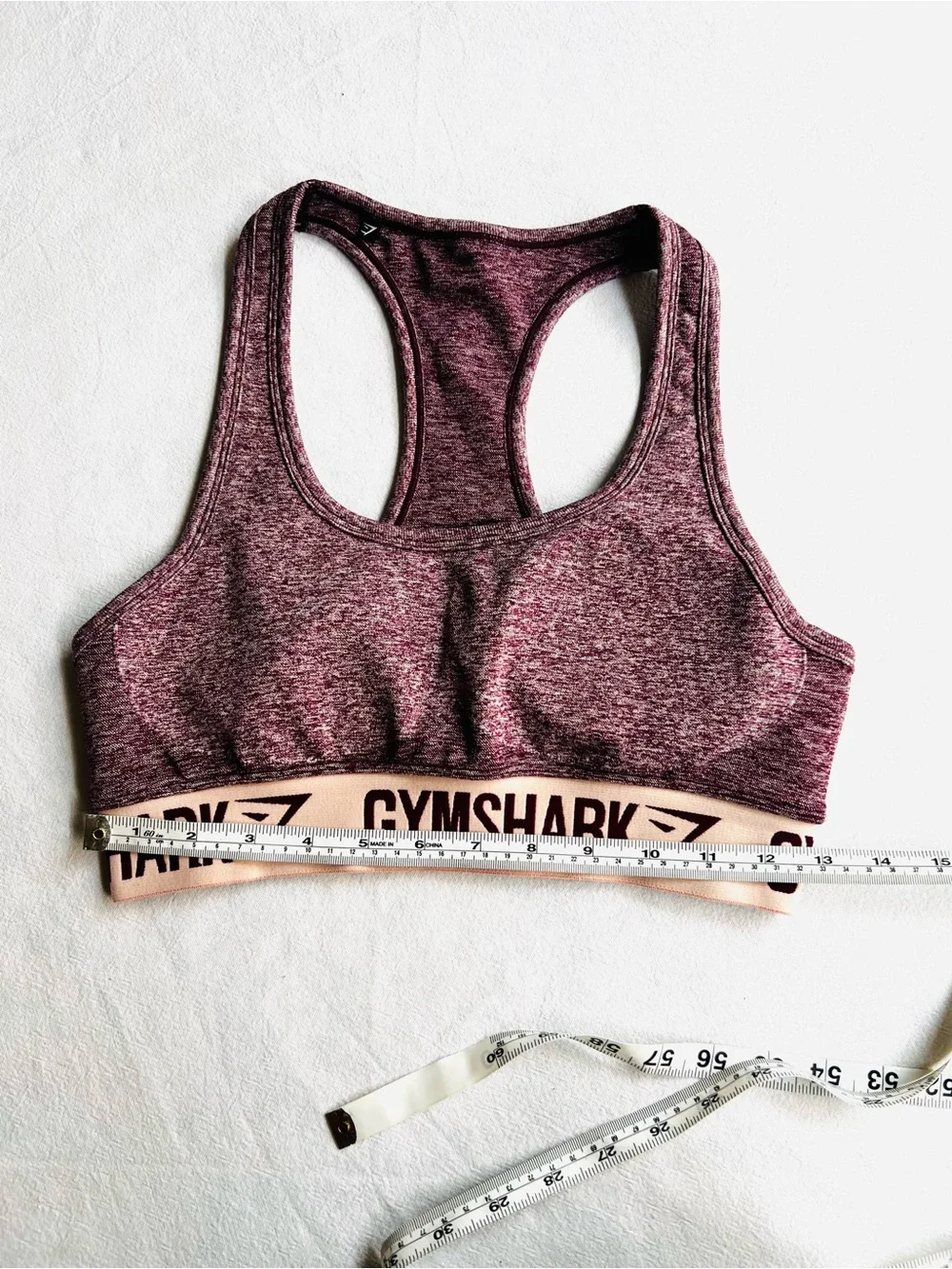 Gymshark Flex Matching Set Ruby Marl Leggings & Sports Bra Size L